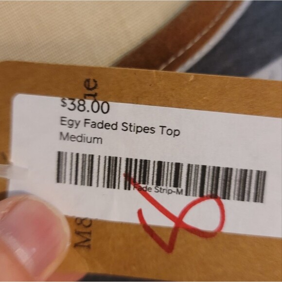 Egy Faded Stripes Tunic Top Size Medium - Picture 4 of 7